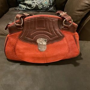 Vincent du Sartel Leather handbag Spain Burnt Orange and Brown Genuine Leather